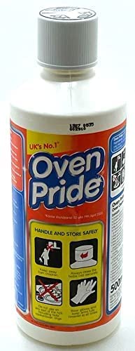 2X Oven Pride Oven Cleaner- 2X 500 ML Bottle - Bags, Gloves and Instructions Included - Complete Oven Cleaning Kit with Scrubbing Pad 2X Oven Pride + Scrubbing Pad