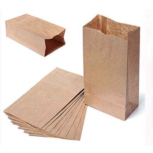 20 x Brown Kraft Block Bottom Paper Bags - Pack of 20 Heavy Duty Eco Friendly Pack Lunch Bag - for Party, Deli, Gift Bags, 7 Sizes (6x2.5x12" 3.5lb) Sabco 6x2.5x12" 3.5lb