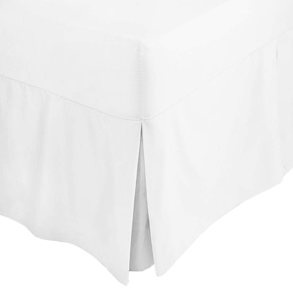 200 Thread Count Cotton Pleated Fitted Valance Sheet - Double - White