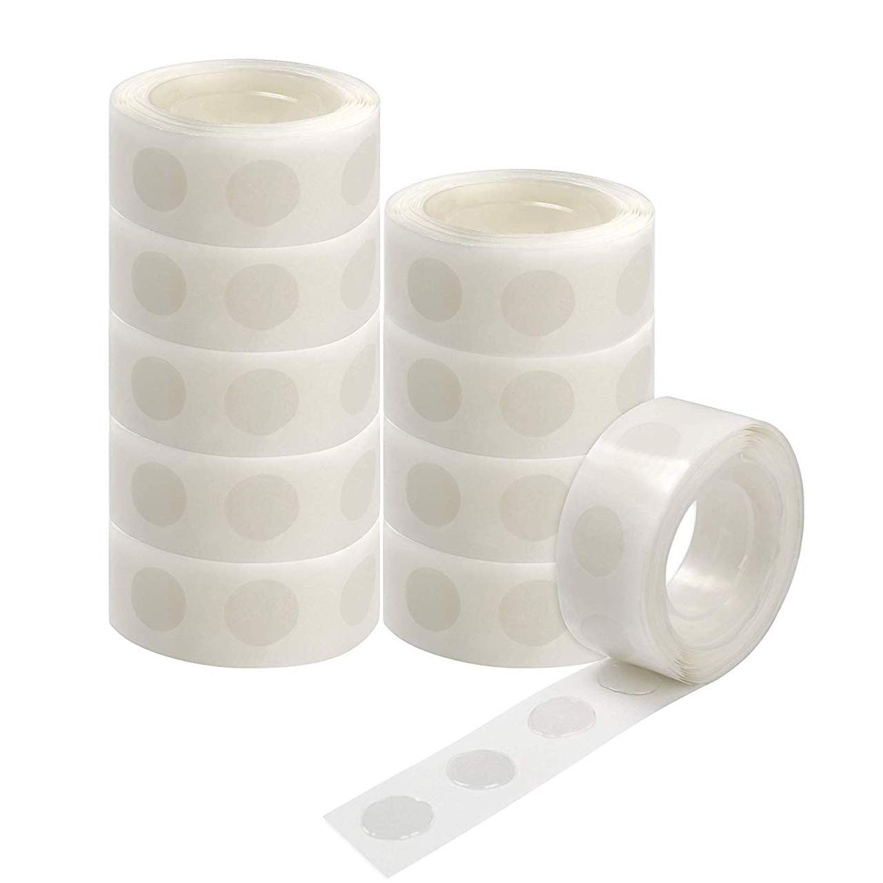 1000 Pieces Balloon Glue Dots Double Sided Adhesive Dots Stickers Tape for DIY Craft Party Decorations, 10 Rolls(100Pcs Per Roll)