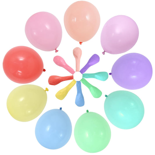 100 Pack 10 Inch Mixed Color Balloon, Big Thick Assorted Colour Latex Balloons Macaron Pastel Balloons Birthday Wedding Reception Engaged Baby Bridal Gift Party Decorations Multicoloured