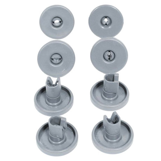 8X Universal Dishwasher Lower Basket Wheels Compatible with Zanussi/Arthur Martin/Electrolux/IKEA/Tricity Bendix/Zanker/Axle/Kenwood/Amica/AEG/Blomberg/White Knight/De Dietrich 40mm