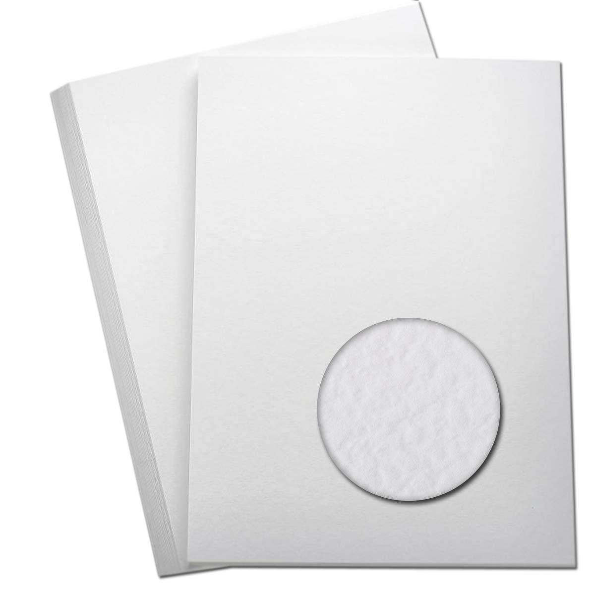 50 x A4 Hammered Card 250gsm Excellent for Cards, Scrapbook,Wedding Stationery by arkCRAFT (White) White