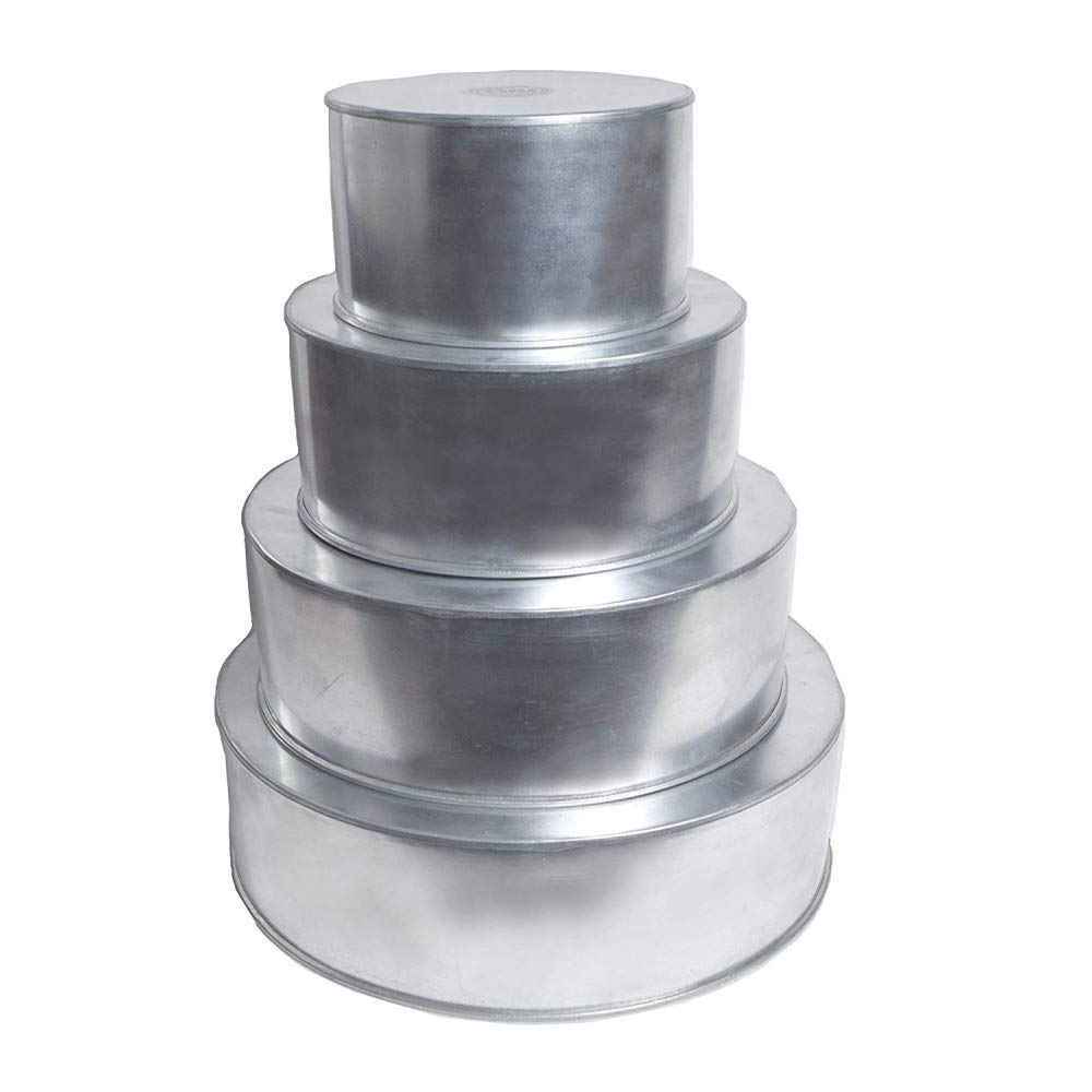 4 Tier Round Multilayer Birthday Wedding Anniversary Cake Tins - 6",8",10",12"