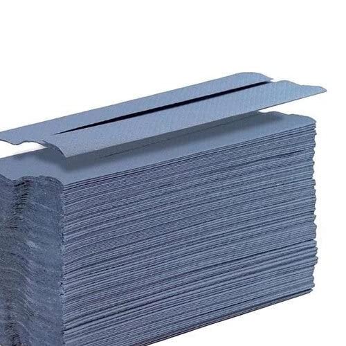 2Work 1-Ply C-Fold Hand Towels Blue (Pack of 2880) KF03800