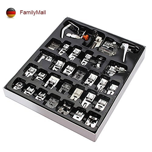 32Pcs Sewing Machine Presser Foot Set for Janome Brother Singer Domestic Part (32pcs)