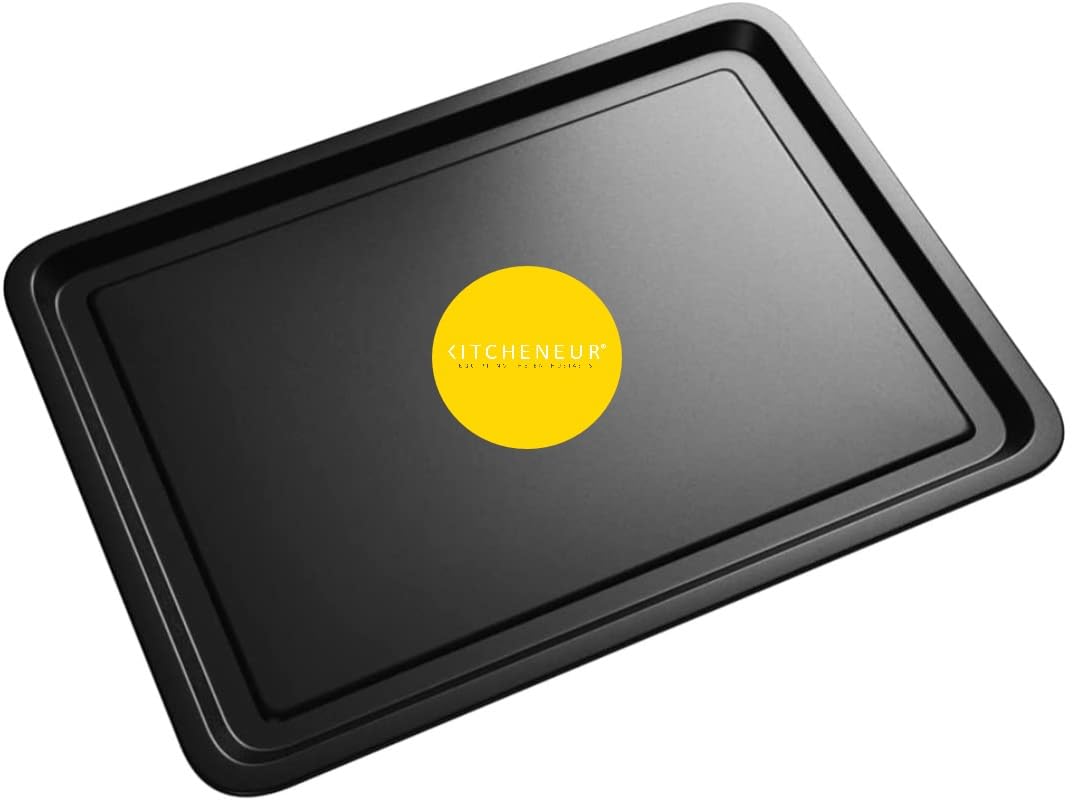 3-Pack - Essentials Baking Tray Set 32cm -Non-Stick Tin, Multi-Pack Set Oven Pan - Dishwasher Safe and Easy Clean by KITCHENEUR®