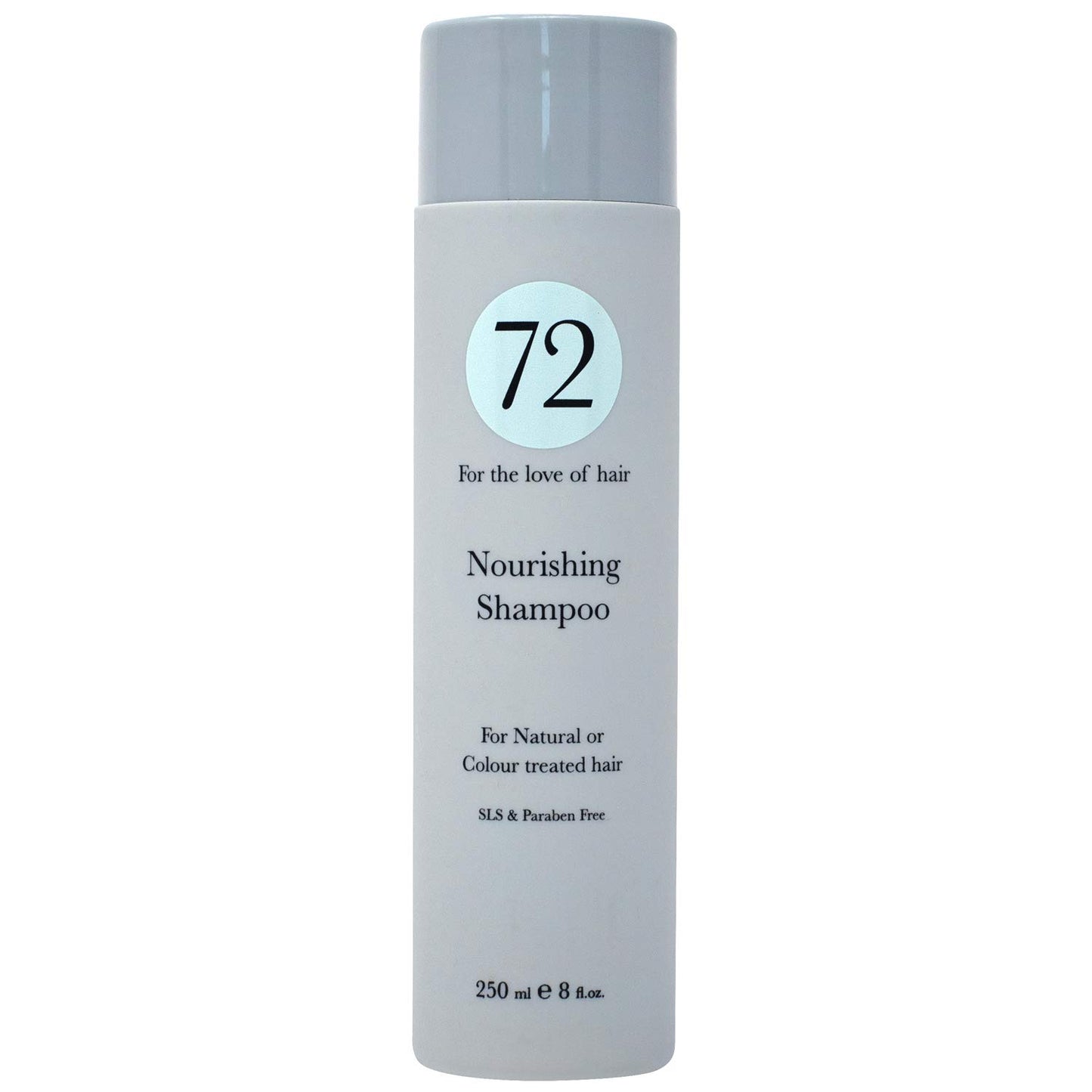 72 Hair Vegan Nourishing Shampoo, Sulphate and Paraben Free Anti Frizz Treatment, 250ml