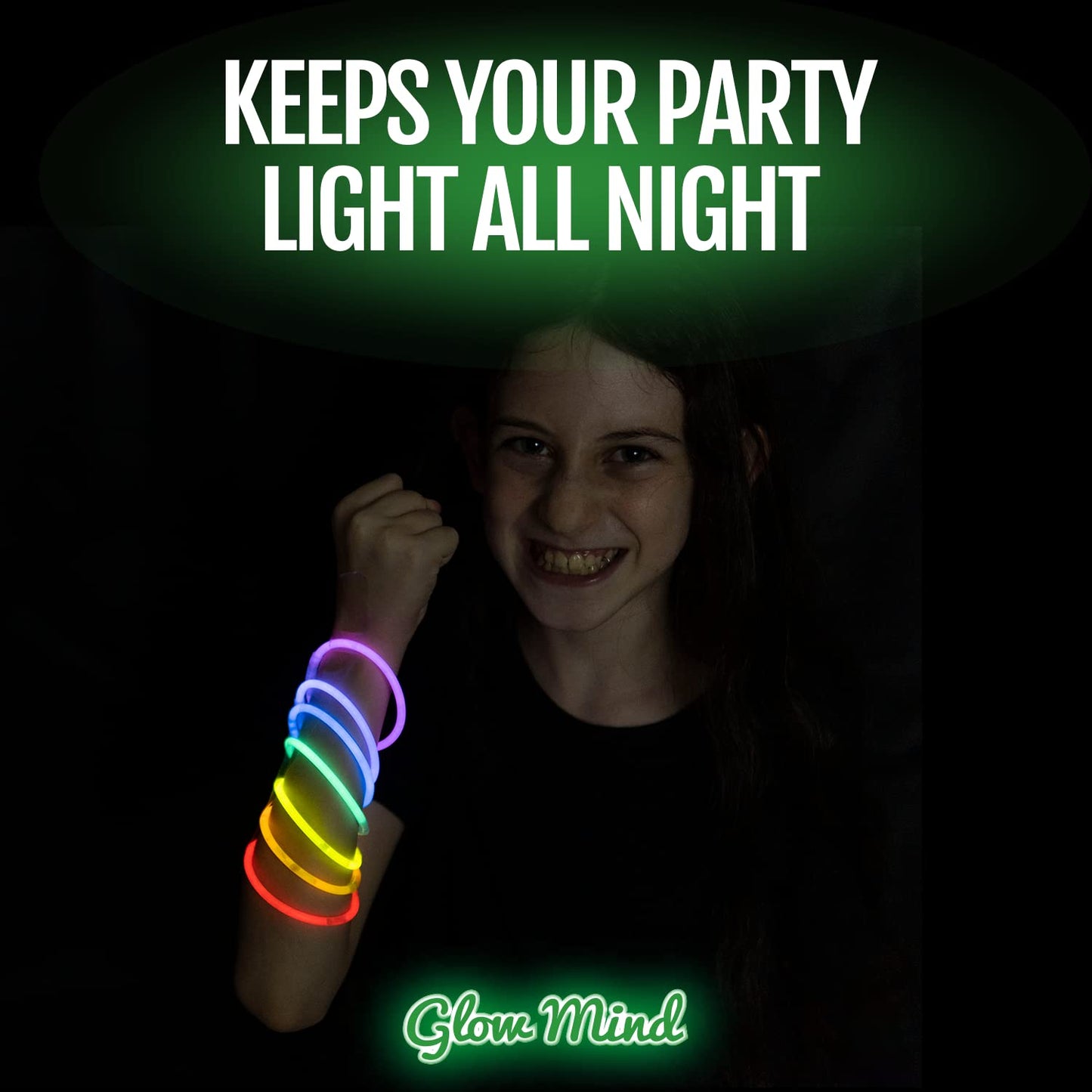 200 Glow Sticks Bulk Party Supplies - Glow in The Dark Fun Party Pack with 8" Glowsticks and Connectors for Bracelets and Necklaces 200 Pack