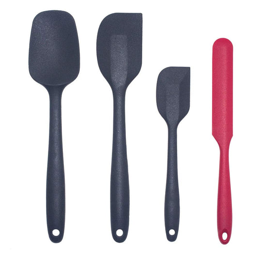 4 PCS Silicone Spatulas for Cooking | Heat-Resistant Ergonomic Spatulas for Baking | Mixing Spoons | Non-Stick Rubber Spatula | Silicone Kitchen Utensils Sets | Dishwasher Safe Bakeware Set 4PCS