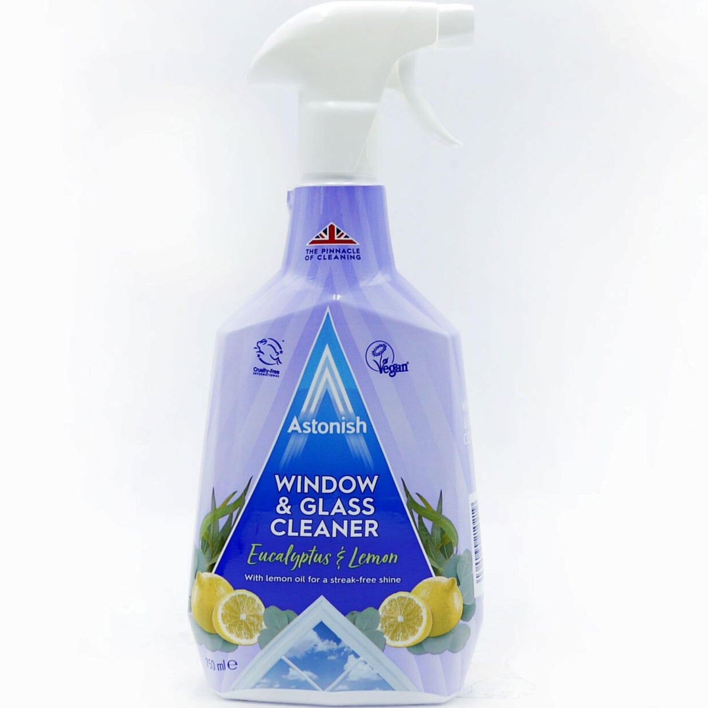 12 x Astonish Natural Window & Glass Vinegar Based Trigger Spray Cleaner 750ML