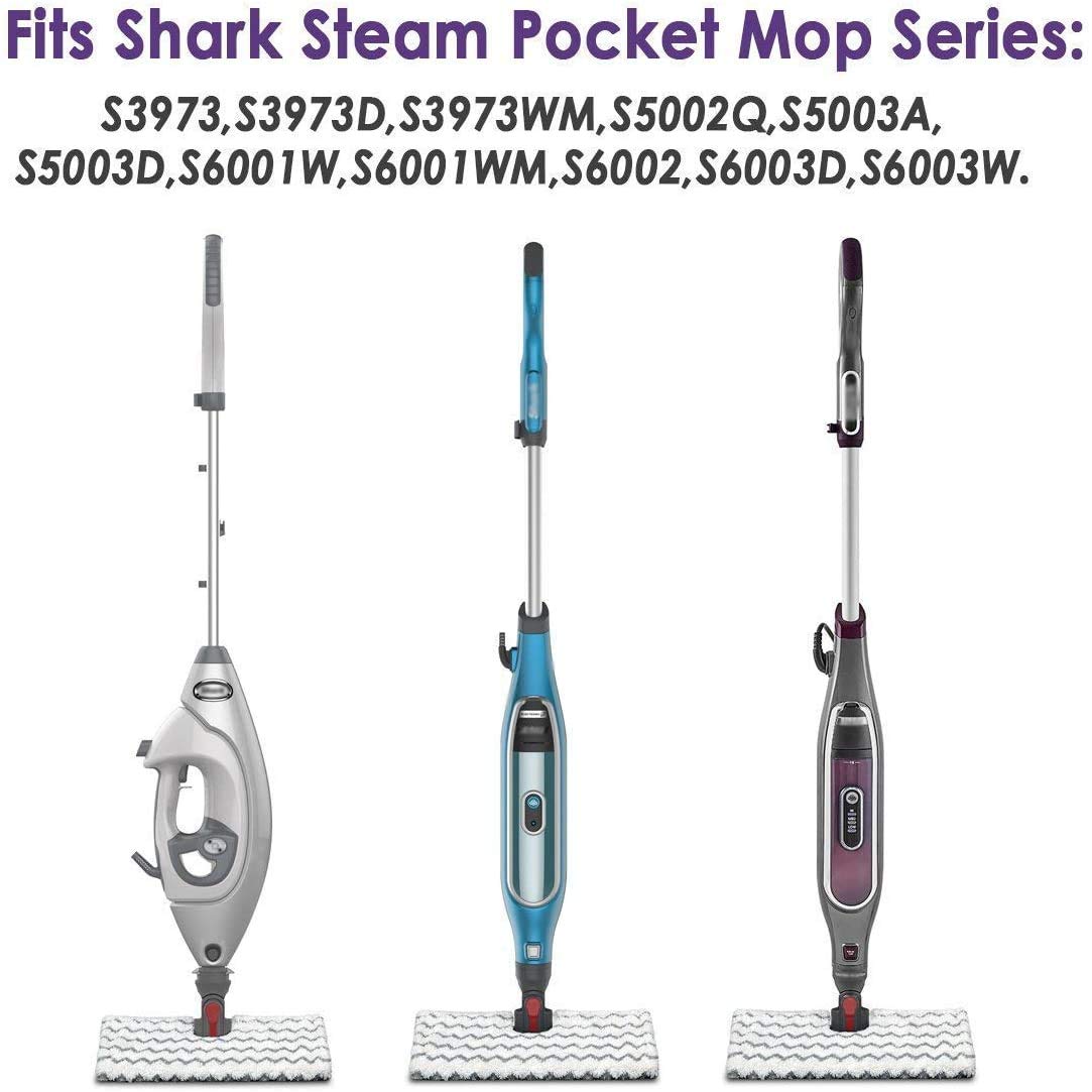 4 Pack S6003UK Pads Replacement Shark Steam Mop S6001UK S6003UK Klik n' Flip Corded Steam Pocket Mop