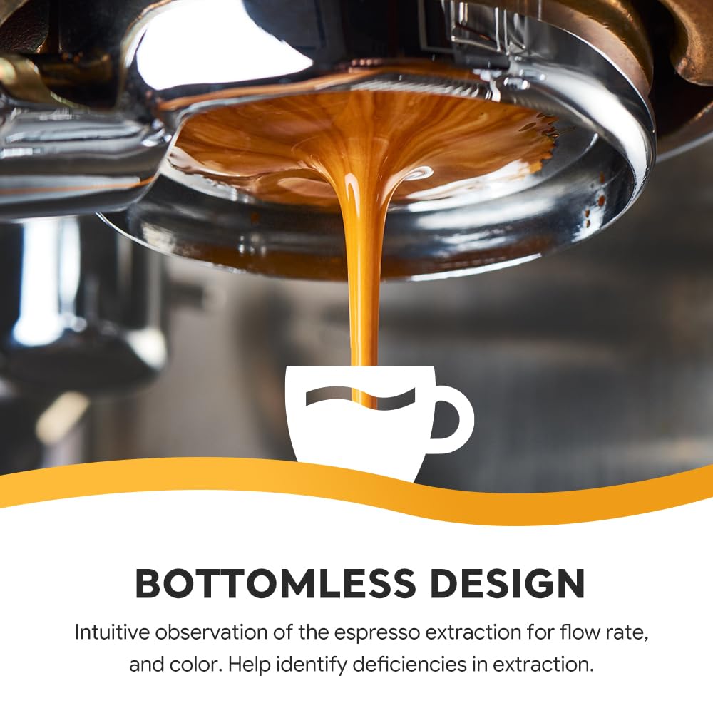 54mm Bottomless Portafilter Fits Breville Espresso Coffee Machine Barista Express, BENFUCHEN Bottomless Naked Portafilter Compatible With Breville BES870/BES878/BES875/BES880, Included Filter Basket