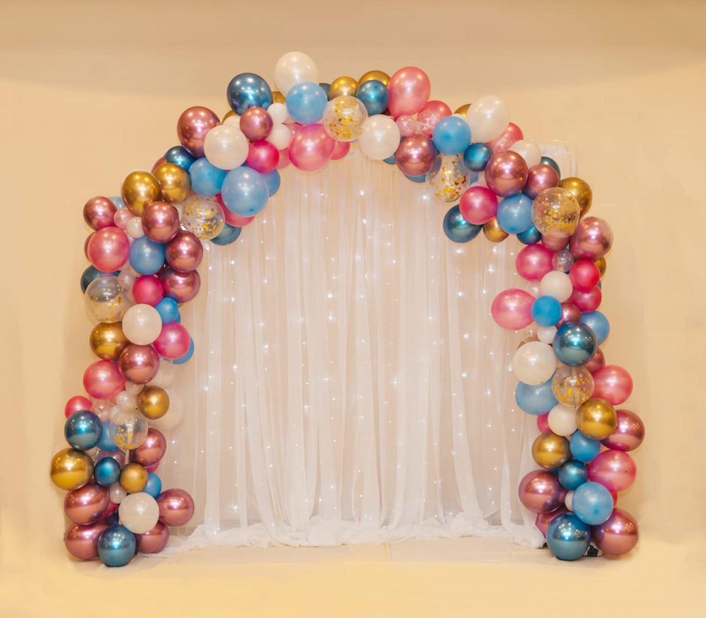 8ft × 6ft Balloon Arch Stand Kit for Floor, Balloon Arch Frame with Base, Balloon Arch Kit Floor Standing for Wedding, Birthday, Baby Shower, Graduation Party Decorations 8ft× 6ft(240× 180cm)