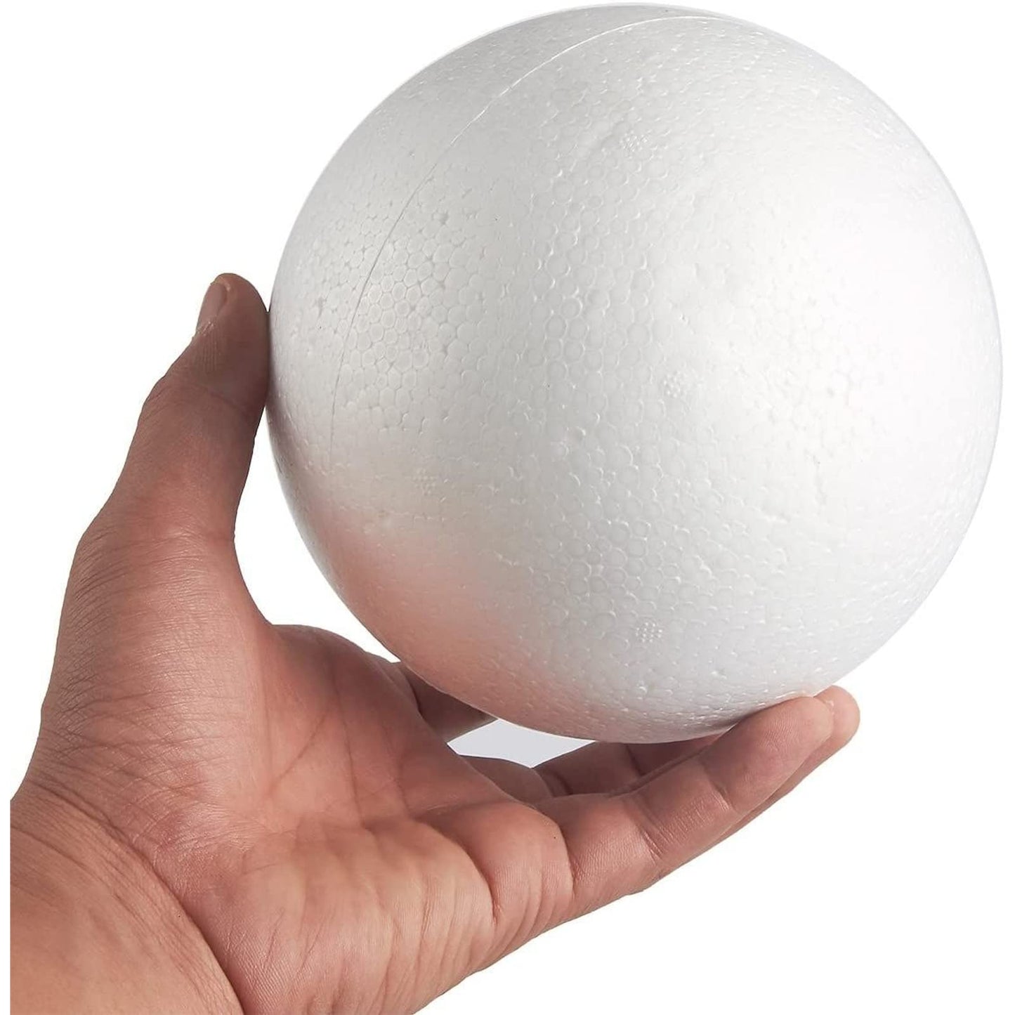 2-Pack Foam Balls for Crafts, 15 cm White Polystyrene Balls for Art, Craft, School Projects, Decorations