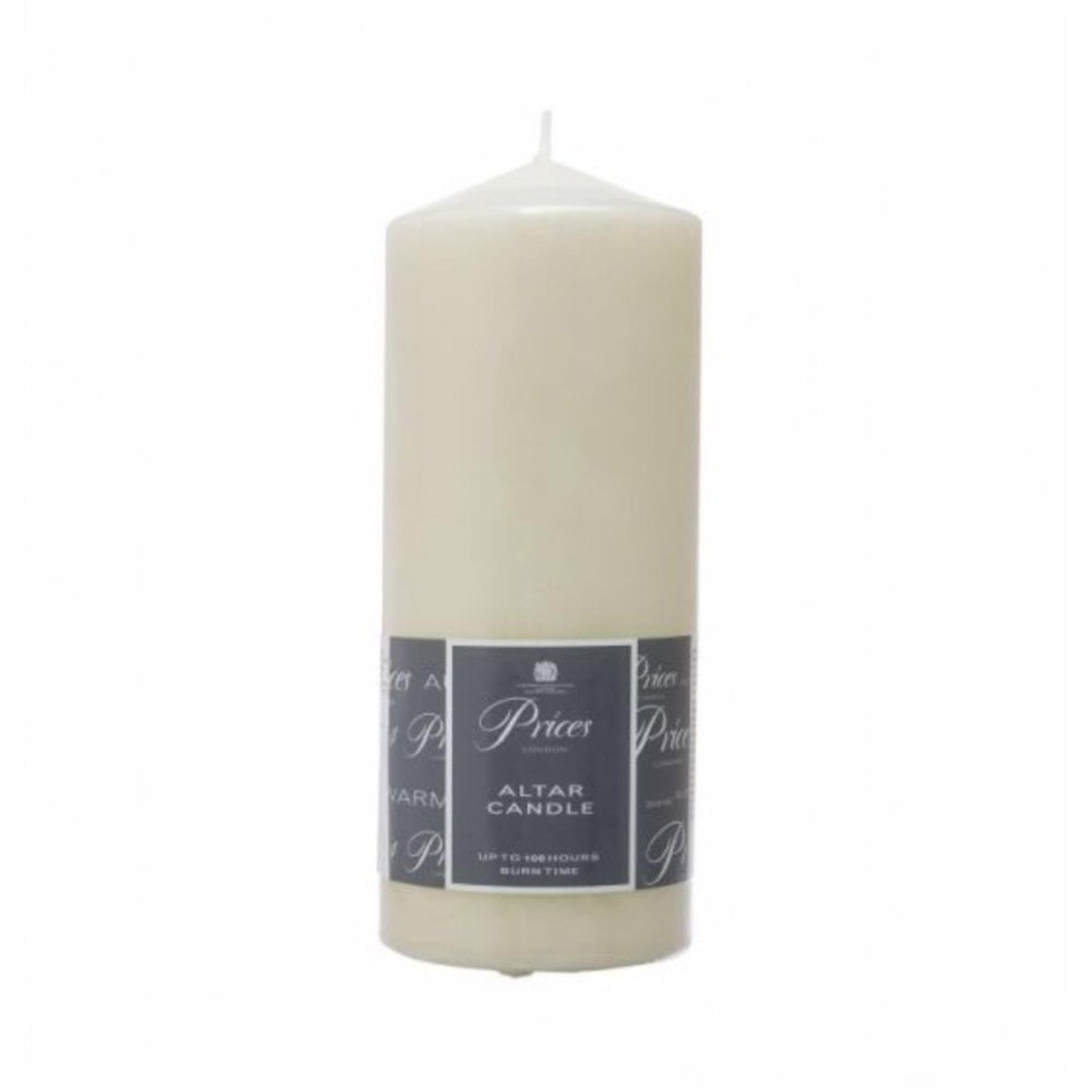 4 x Prices Ivory Altar Candle 200mm X 80mm 100 Hours Burn Time