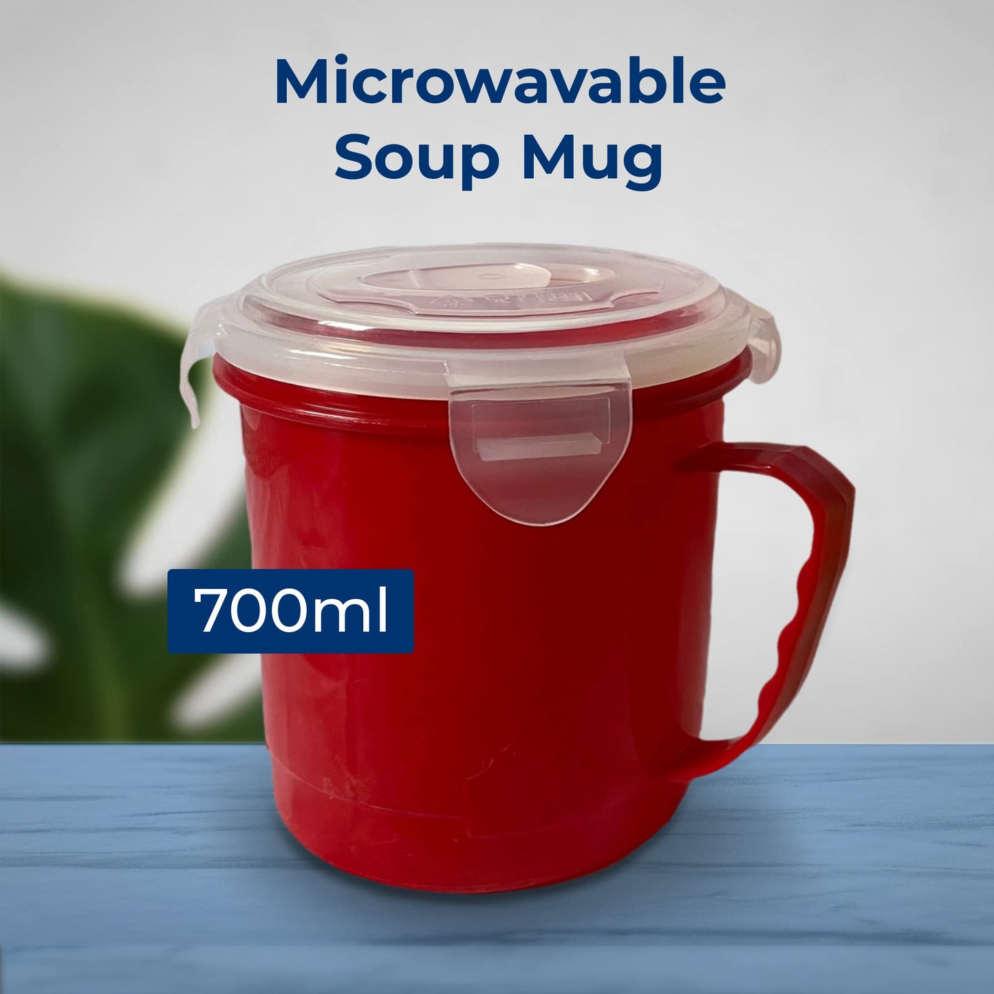 4pk Soup Containers with Lids | Microwavable Soup Mug with Lid | 700ml Microwave Bowl Soup Storage Containers | Dishwasher Safe Soup Cup | Soup Mugs Microwavable for Home & Office with Leak Proof Lids