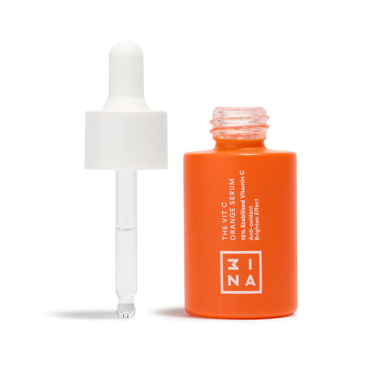 3INA MAKEUP - The Vit C Orange Serum - Transparent Facial serum 15% stabilized Vitamin C - Vitamin C serum for face with antioxidant effect - Brightens - Vegan - Cruelty Free