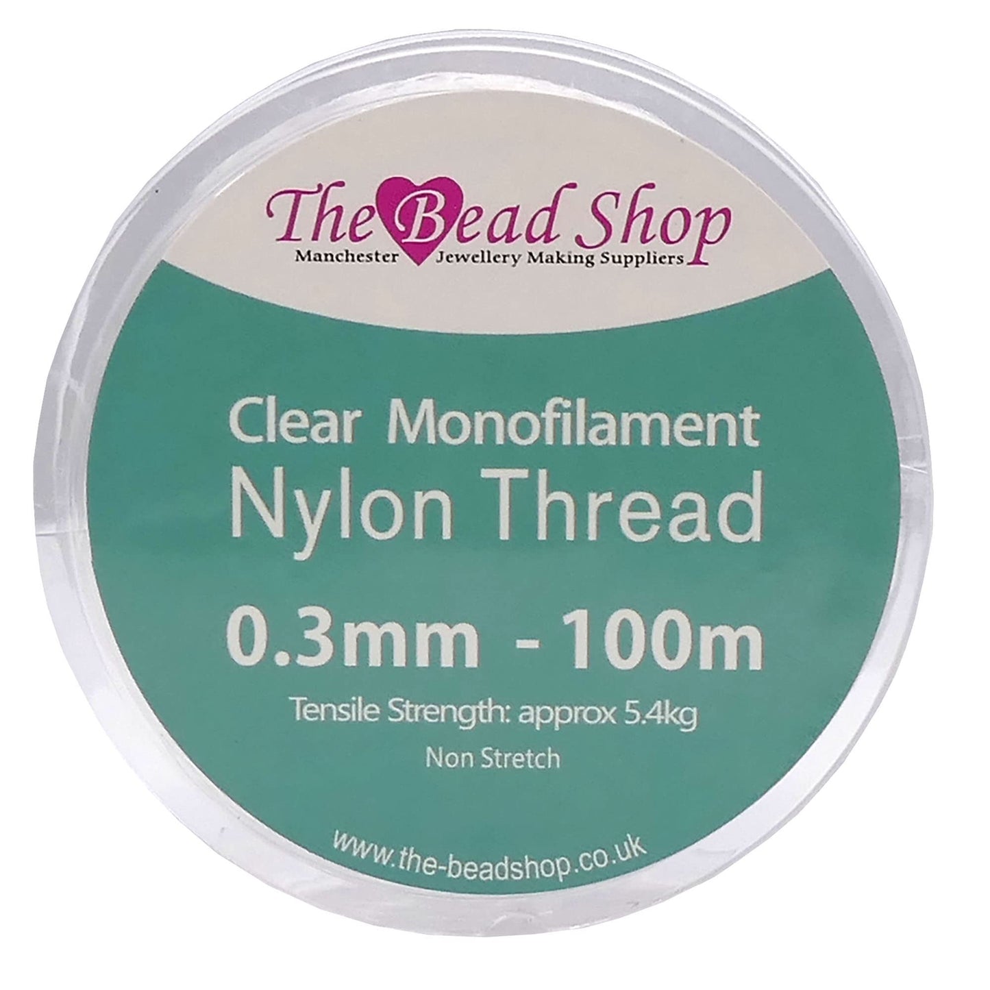 0.3mm Clear Nylon Thread Invisible String, Clear Sewing Thread, Decoration Hanging, Non-Stretch, Approx Tensile Strength 5.4kg (0.3mm - 100m Spool) 0.3mm - 100m Spool