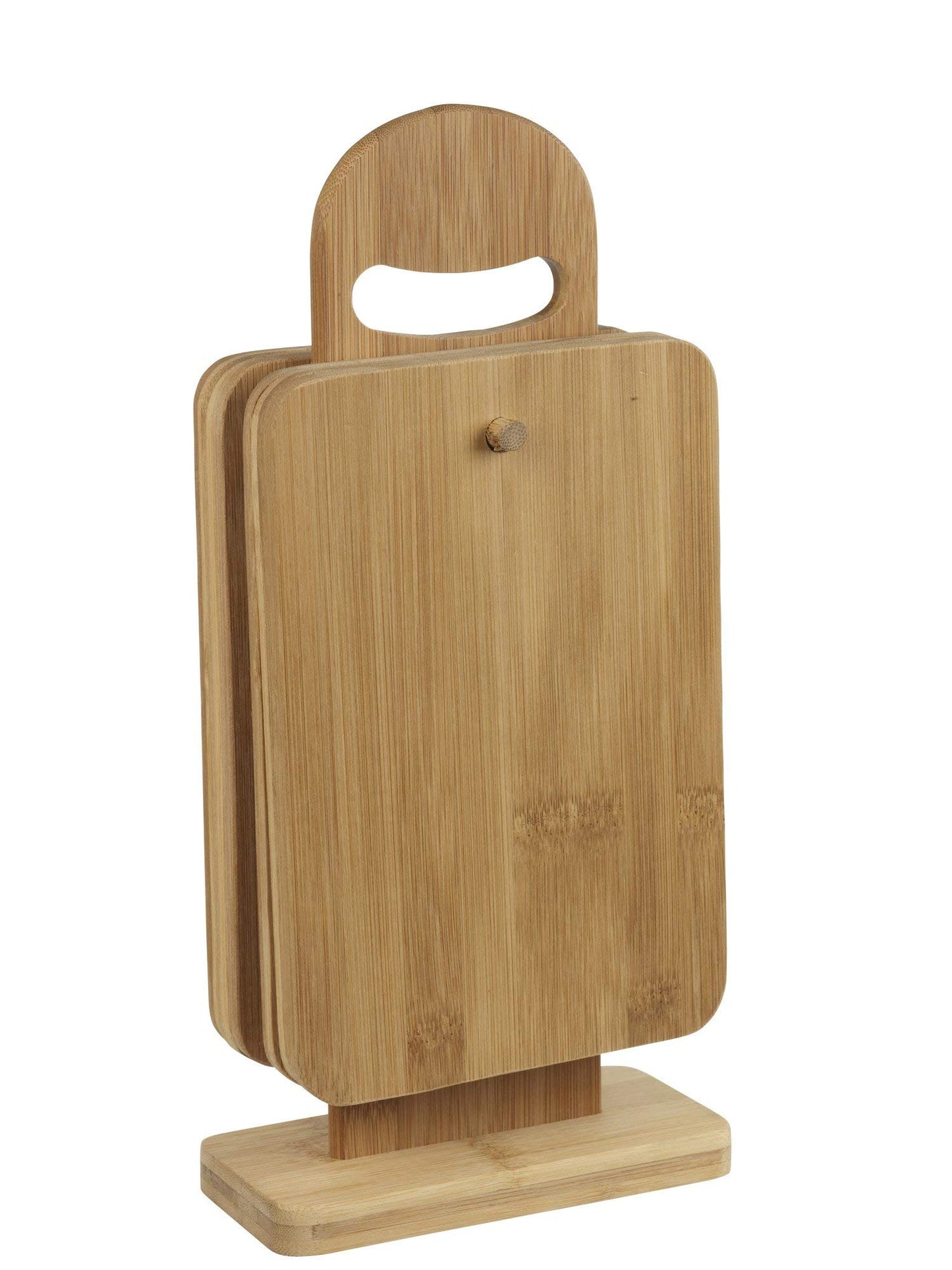 6 Piece Multi Purpose Bamboo Chopping Board Set with Display Stand