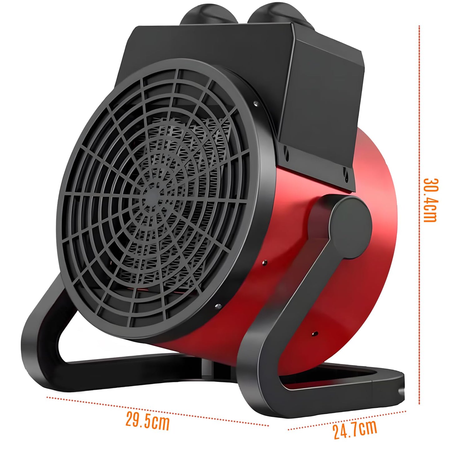 2KW Fan Heater 2in1 PTC Ceramic Space Air Warmer with Cool Air Fan mode Electric Home Office Workshop, 3' rapid heating, Three-speed mode, power adjustment, overheat Overheat protection