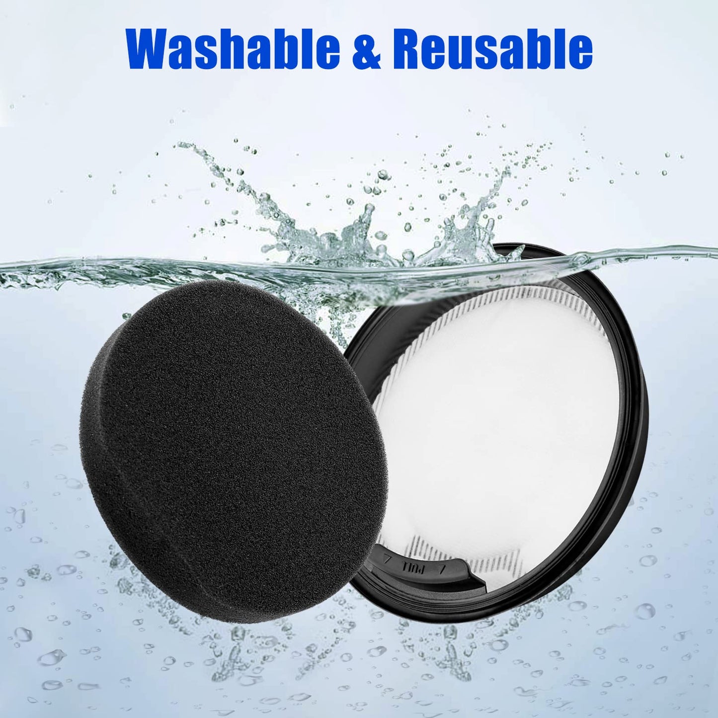 2pcs Filter Accessories for Bush Bagless Cylinder VCS35B15K0D-70 / NEN110A Vacuum Cleaner Washable Pre-Filter