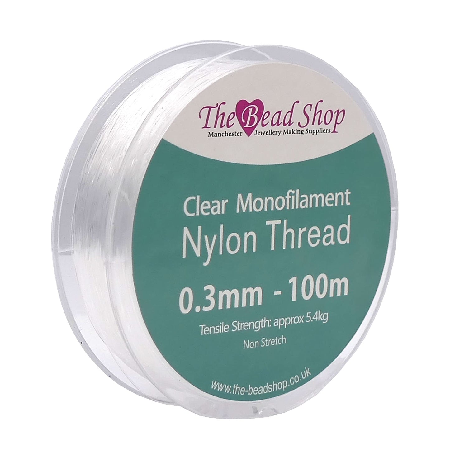 0.3mm Clear Nylon Thread Invisible String, Clear Sewing Thread, Decoration Hanging, Non-Stretch, Approx Tensile Strength 5.4kg (0.3mm - 100m Spool) 0.3mm - 100m Spool