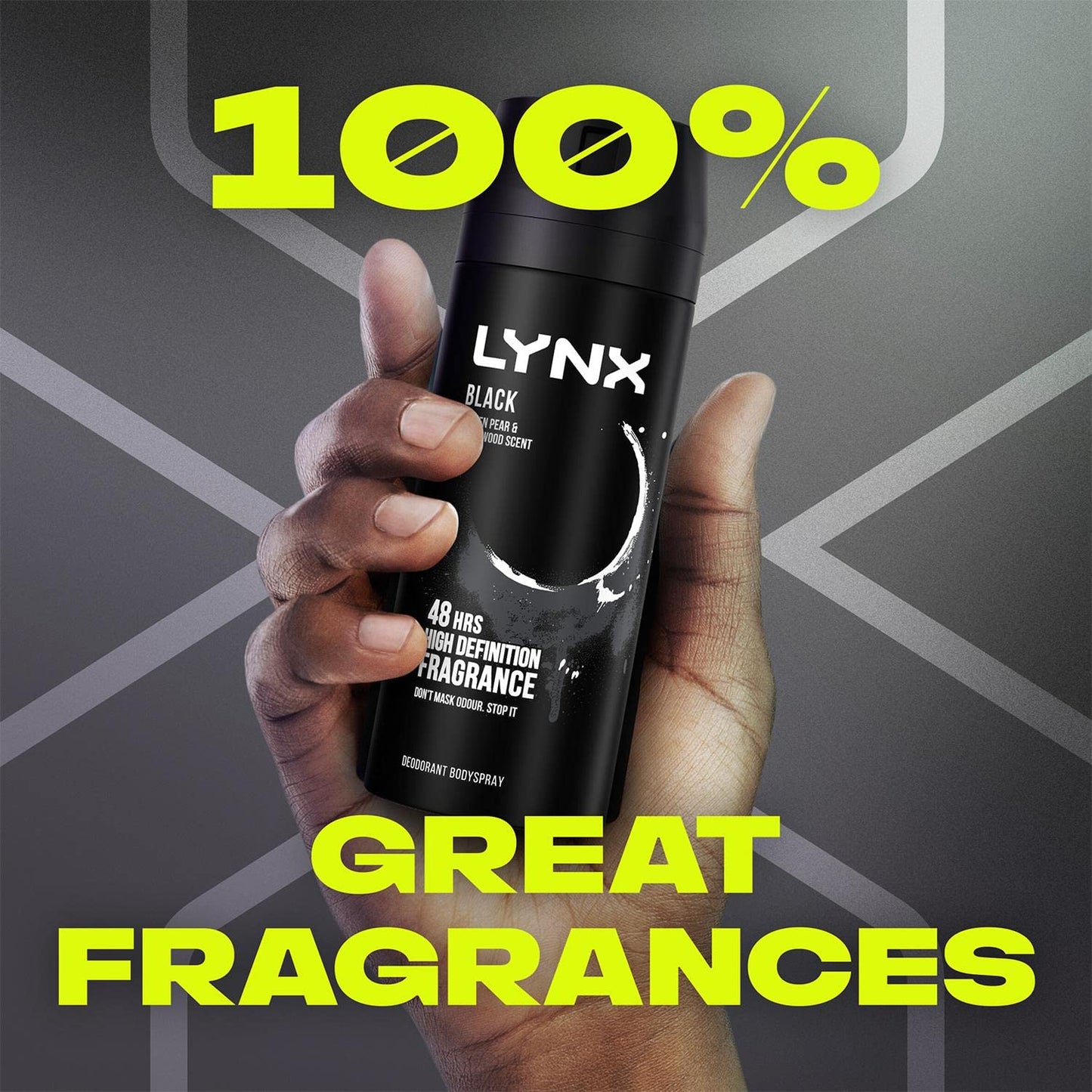 6 X LYNX BODY SPRAY BLACK 150 ml | 6 PACK BUNDLE