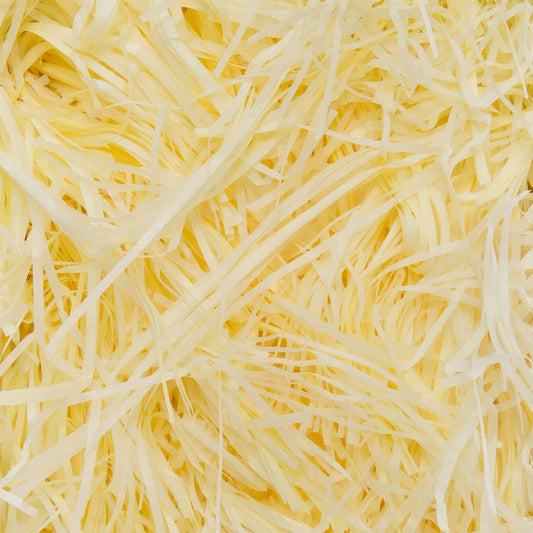 1000g Shredded Tissue Paper for Gift Boxes, Dust-Free Shredded Paper for Hampers, Hampers Filling, Basket Packaging Filler, Cream Yellow