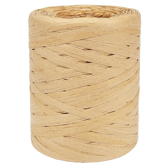 200M Raffia Ribbon, Paper Ribbon Natural Rafia Yarn Packing Paper Twine for Gift Wrapping, Crochet Crafting, Craft DIY Decoration