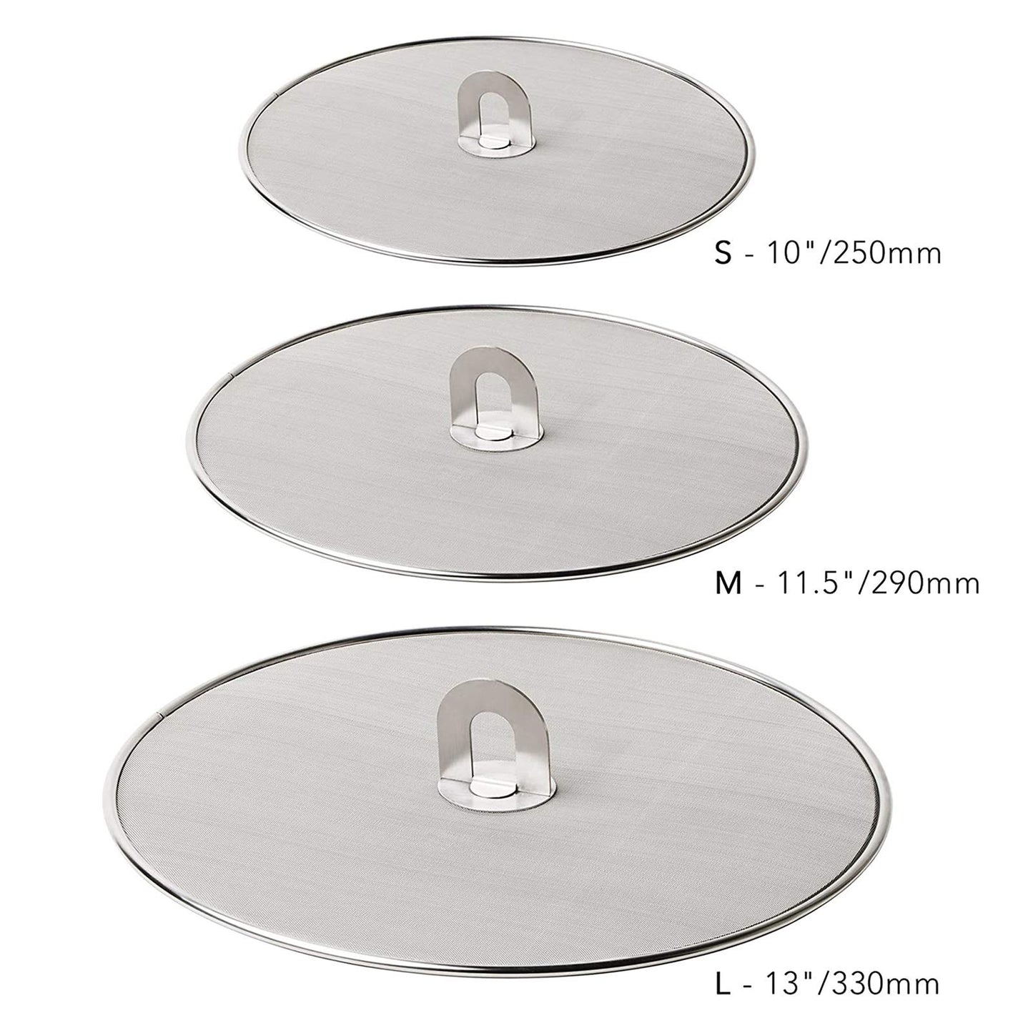 3 Pieces Mesh Splatter Screen Splash Guard Stainless Steel Splatter Shield Guard Oil Splatter Cover Protector Pot Lid Cover Grease Splatter Guard Frying Pan Oil Proofing Lids 33cm 29cm 25cm