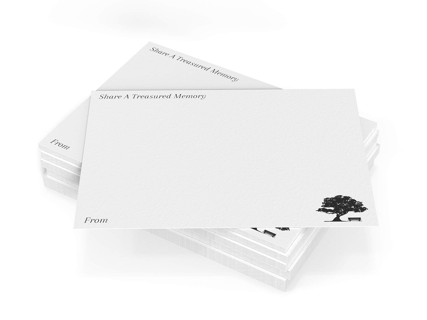 50 Funeral Memory Cards - Textured Bereavement Cards With Box Allowing Guests To Share A Treasured Memory - Alternative To A Book Of Condolence