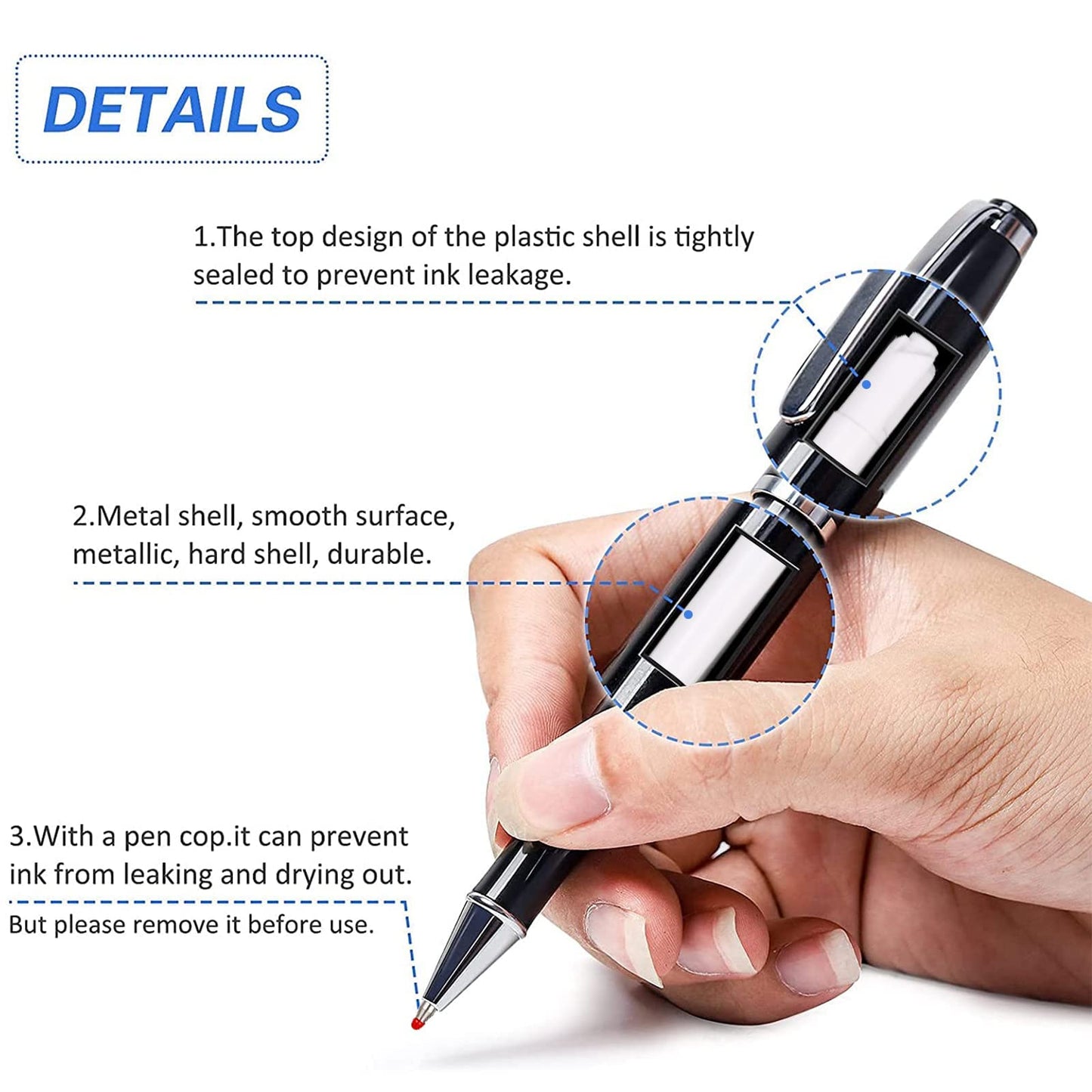 30 Pieces Black Ink Pen Refills, Replaceable Ballpoint Pen Refills with Smooth Writing Ballpoint Pen Refills 1mm Black Retractable Pen Refills for Ballpoint Pens for School and Office 30Pcs, 1mm black refill