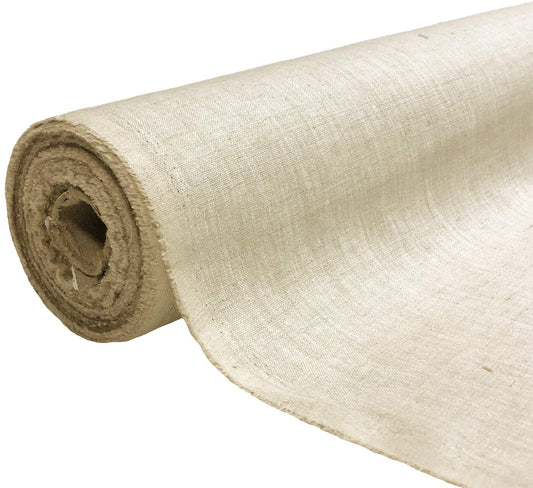 A-Express Natural Pure 100% Linen Fabric Soft Material Vintage Dressmaking Fashion Flax Bag 140cm Wide - 1 Metre 100cm x 140cm Natural 1 Metre (100cm x 140cm)