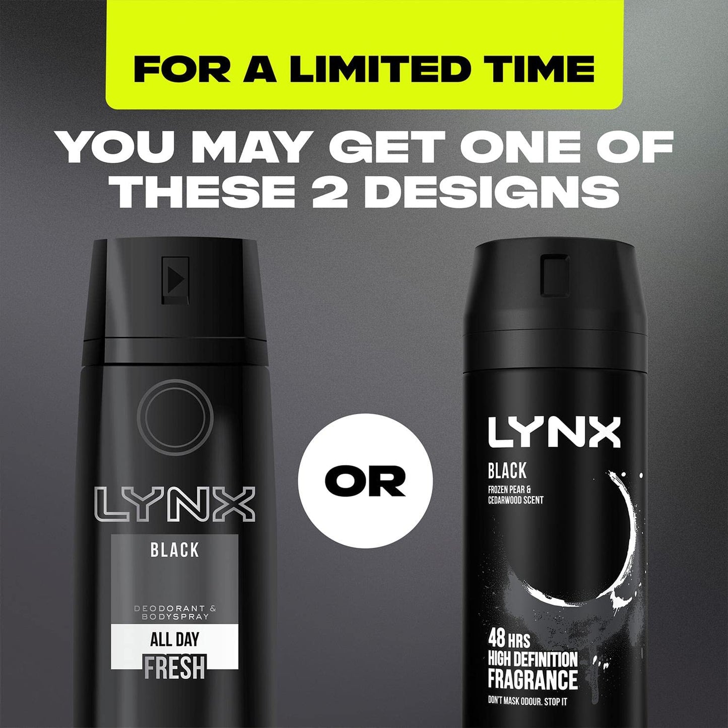 6 X LYNX BODY SPRAY BLACK 150 ml | 6 PACK BUNDLE