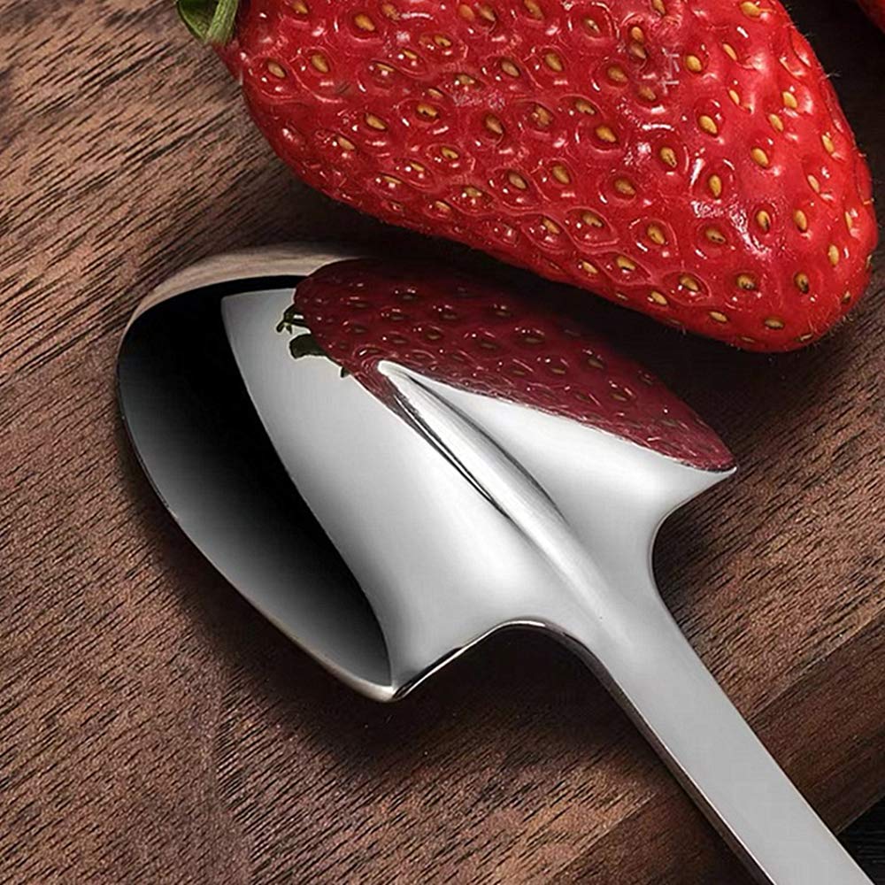 4 Pcs Stainless Steel Shovel Shape Spoon Pointed Spoon Coffee Tea Sugar Stirring Spoon Cake Dessert Spoon for Party