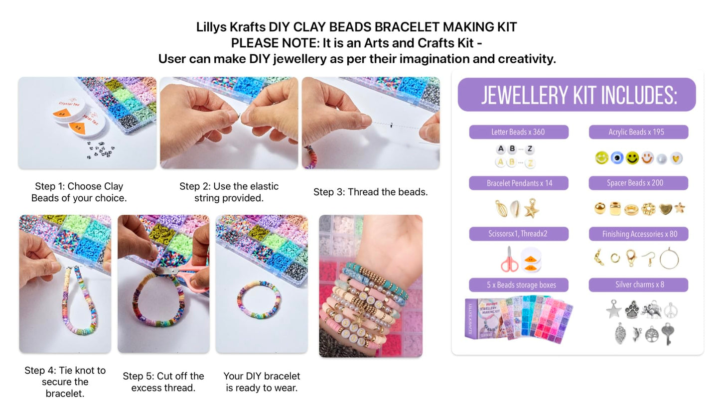 16000 Pcs Premium Clay Beads Bracelet Making Kit with Accessories, Make Friendship Bracelets with 96 Vibrant Colors of Heishi Beads, DIY Jewellery Making Kit Gift for Kids Teen and Adults