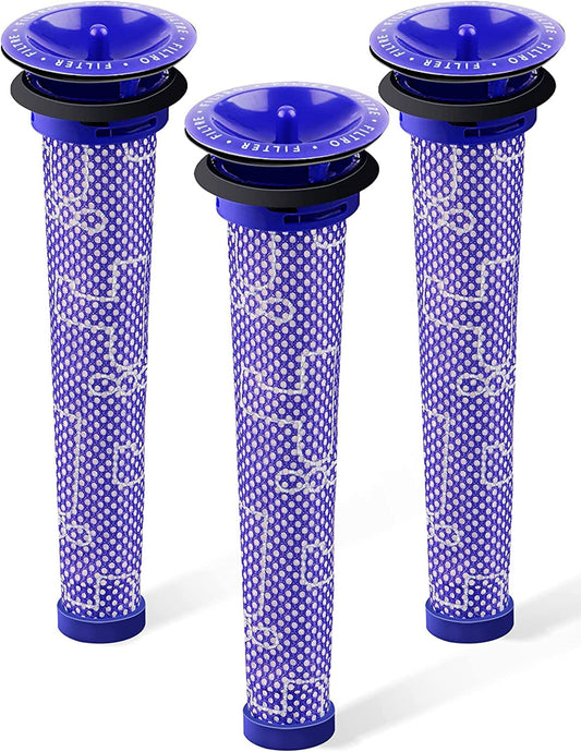 3Pack Replacement Pre Filters for Dyson - Vacuum Filter Compatible Dyson V6 V7 V8 DC59 DC58 Replaces Part 965661 01 A-3pack