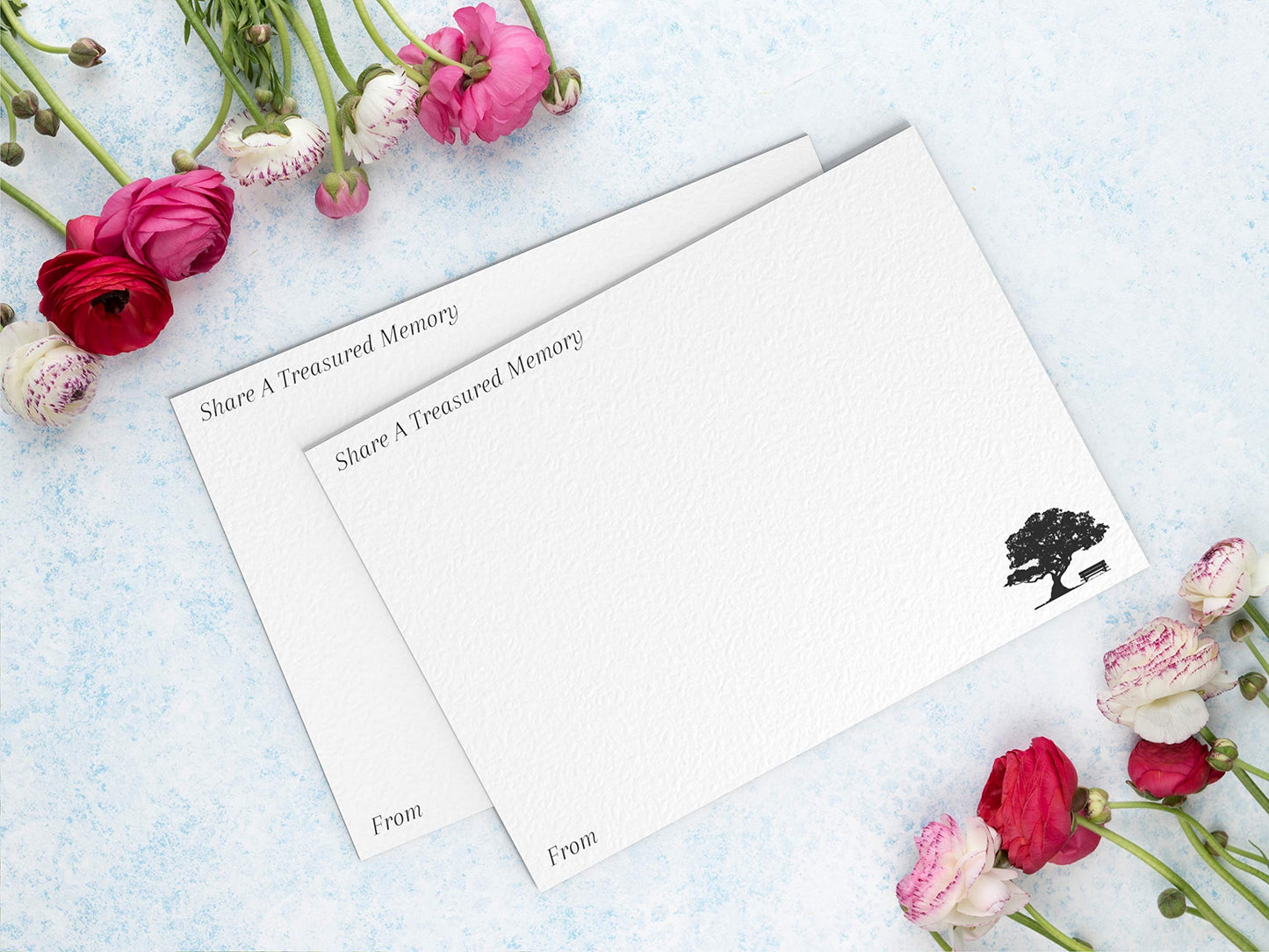 50 Funeral Memory Cards - Textured Bereavement Cards With Box Allowing Guests To Share A Treasured Memory - Alternative To A Book Of Condolence