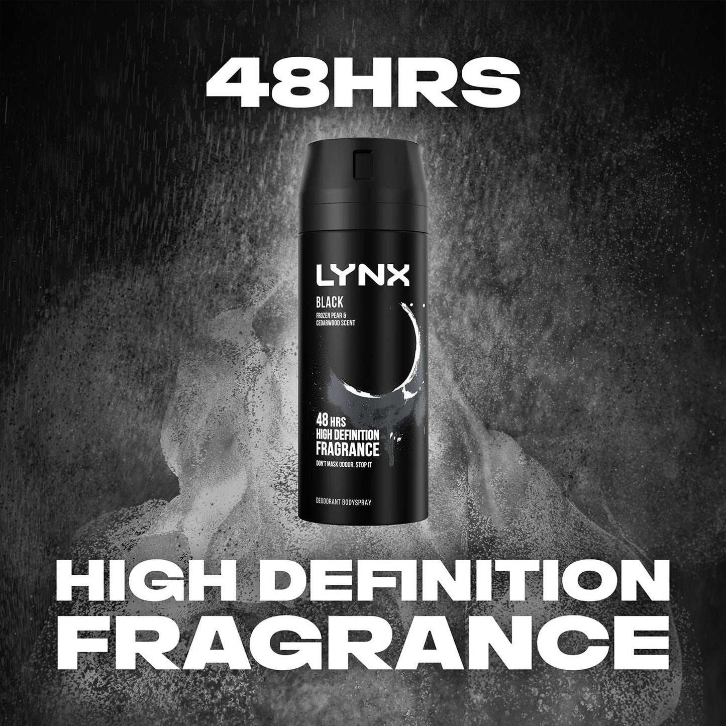 6 X LYNX BODY SPRAY BLACK 150 ml | 6 PACK BUNDLE