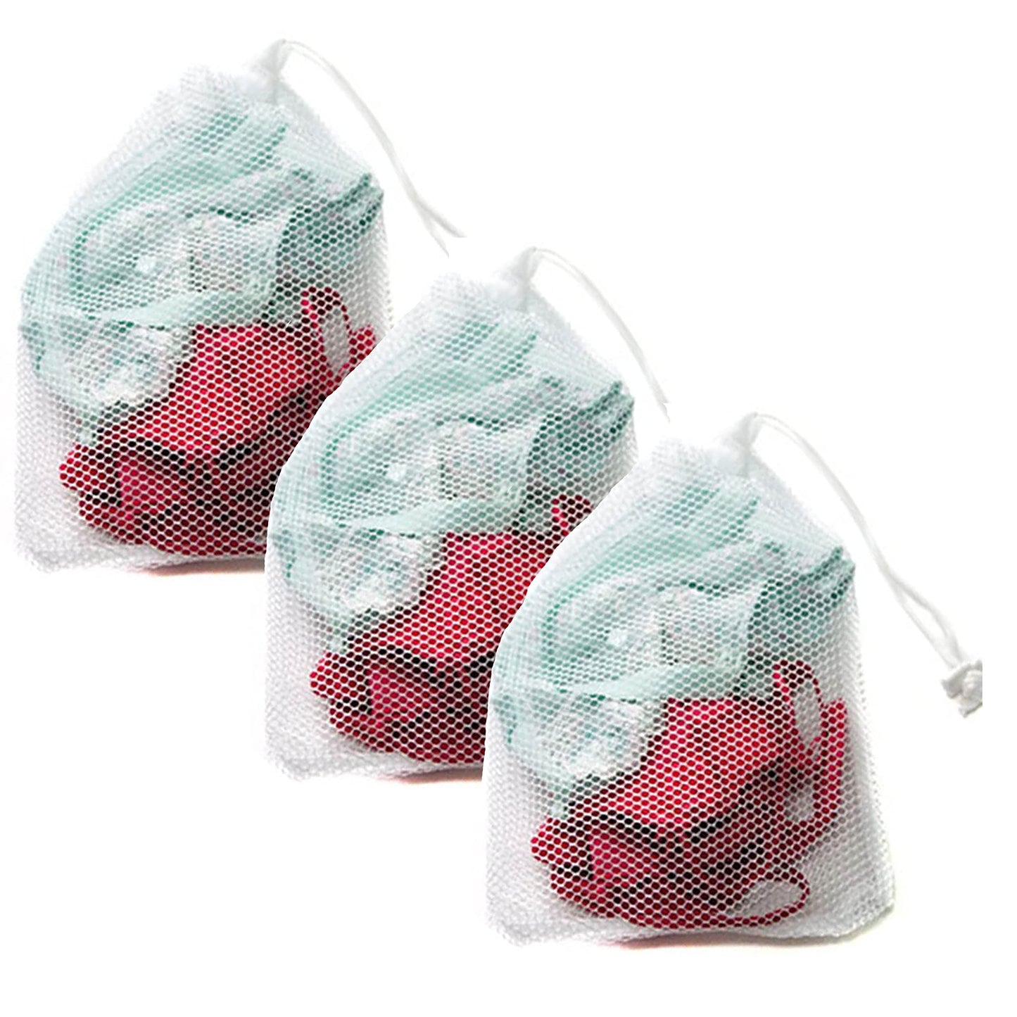 3 Laundry Wash Bags Reusable, Fine Mesh, Washing Machine Bags, Net Bags, for Lingerie, Bra, Delicate, Hosiery (Pack of 3-30 * 40)