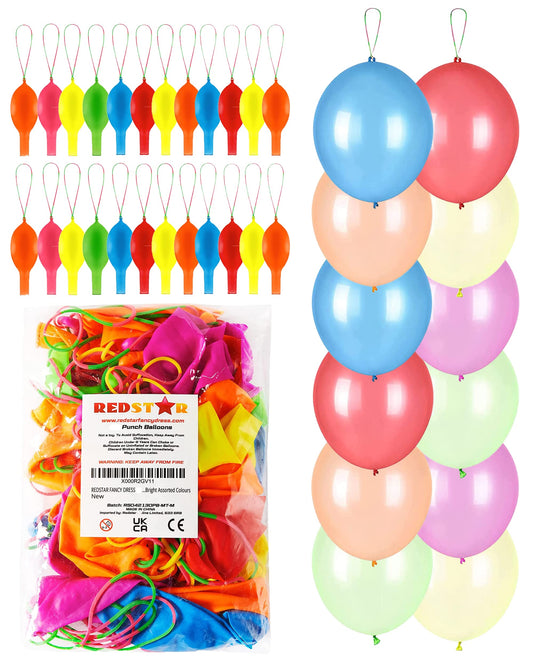 25 Large Punch Balloons Party Bag Fillers 12" Punch Balloons Party Bag Fillers for Kids Birthday Balloons Punch Balloons for Party Bags Strong Punch Balloon Party Supplies Kids Party Bag Fillers Toys