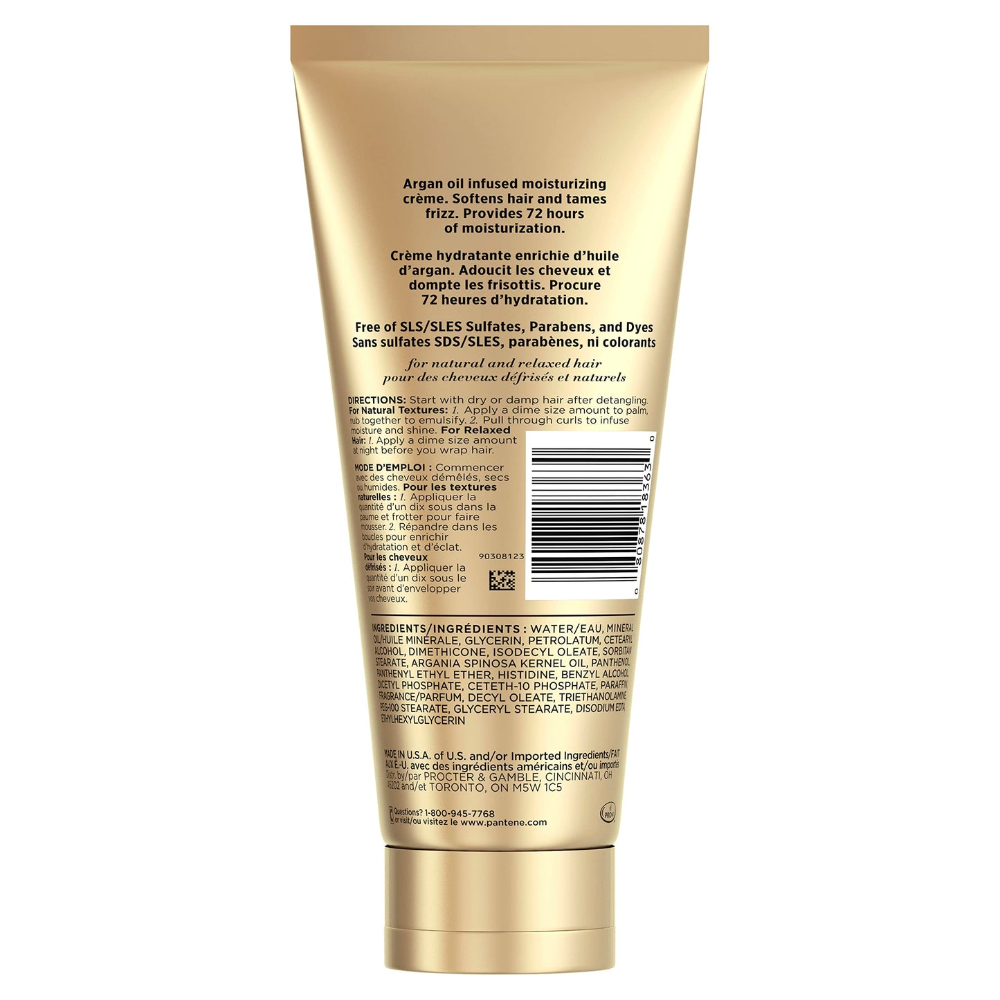 3 Pantene Pro-V Gold Series Hydrating Butter Creme Infused with Argan Oil (Leave in Conditioner) 193g